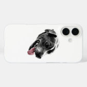 Pitbull Mix Red Tongue Phone Case (Rückseite (Horizontal))