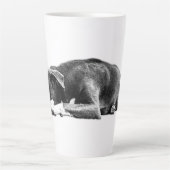 Pitbull Mix Schwarz-Weiß-Tasse Milchtasse (Vorderseite)