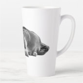 Pitbull Mix Schwarz-Weiß-Tasse Milchtasse (Rechts)