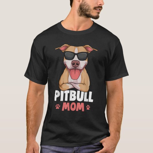 Pitbull Mom Pittie Dog Women T-Shirt (Vorderseite)