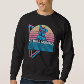 Pitbull Momma Pit Bull Retro Sweatshirt (Vorderseite)