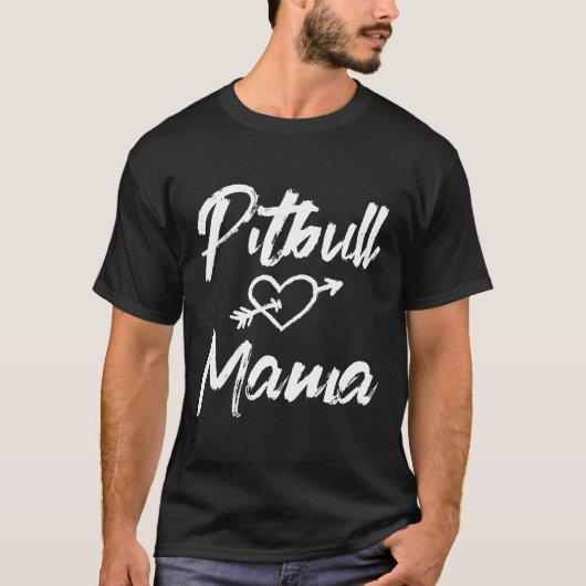 Pitbull-Mutter-Hundebesitzerin T-Shirt (Vorderseite)