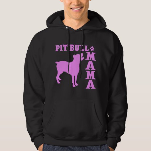 PitBull Mutter, rosa Hoodie (Vorderseite)