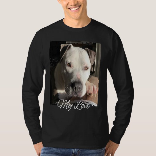 Pitbull My Love Gorgeous Handsome Pittie T-Shirt (Vorderseite)
