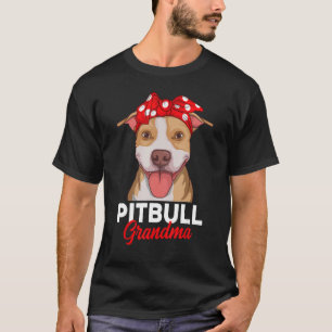 Pitbull Oma Pittie Mama Funny Women T-Shirt