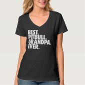 Pitbull Opa Beste Pitbuli Opa je T-Shirt (Vorderseite)