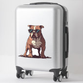 Pitbull Owner Geschenke Aufkleber (Koffer)