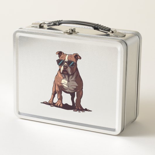 Pitbull Owner Geschenke Metall Brotdose (Vorderseite)
