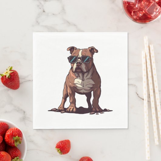 Pitbull Owner Geschenke Serviette (Beispiel)