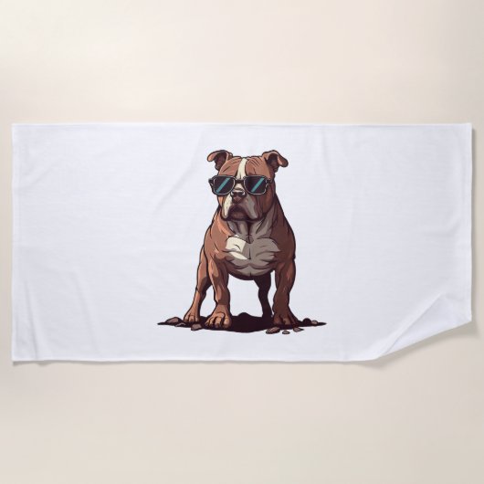 Pitbull Owner Geschenke Strandtuch (Vorderseite)