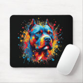 Pitbull Paint Spritzer Mousepad (Mit Mouse)