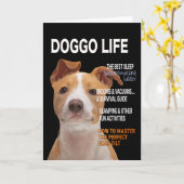 Pitbull Parody Magazine Cover Card Karte (Gelbe Blume)