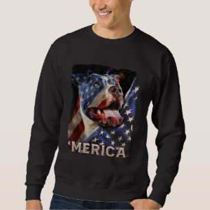 Pitbull Patriotic Dog 4. Juli Pr Sweatshirt