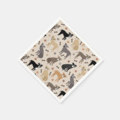 Pitbull Paws and Bones Napkins Serviette (Ecke)