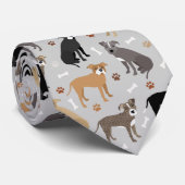Pitbull Paws and Bones Neck Tie Krawatte (Gerollt)