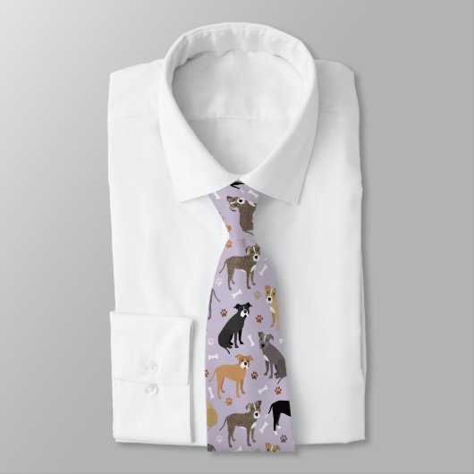 Pitbull Paws and Bones Neck Tie Krawatte (Gebunden)