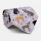 Pitbull Paws and Bones Neck Tie Krawatte (Gerollt)