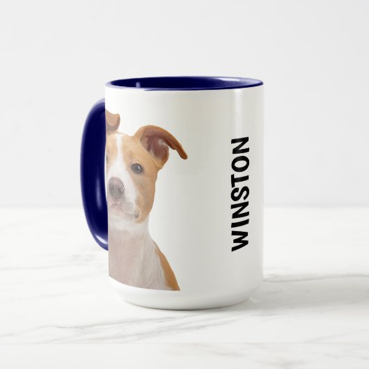 Pitbull personalized Mug Tasse (Vorderseite Links)