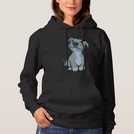 Pitbull Pibble Mama Hoodie (Vorderseite)