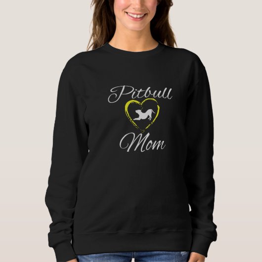 Pitbull Pibble Mama Hund Pit Bull Mutter Liebe me Sweatshirt (Vorderseite)