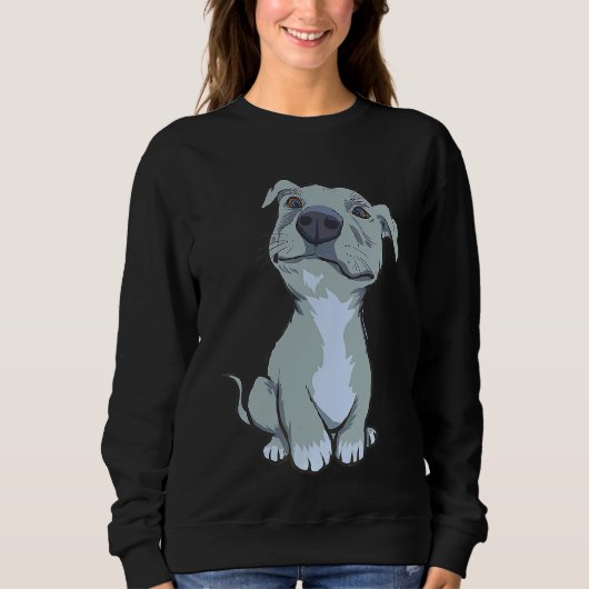 Pitbull Pibble Mama Sweatshirt (Vorderseite)