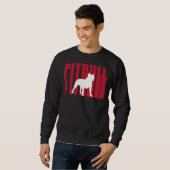 Pitbull Pit Bull Dog Red Stilisierte transparente  Sweatshirt (Vorne ganz)