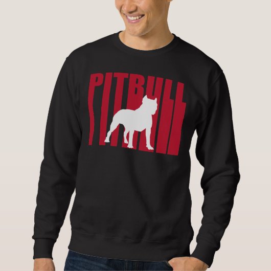 Pitbull Pit Bull Dog Red Stilisierte transparente  Sweatshirt (Vorderseite)