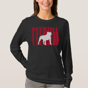 Pitbull Pit Bull Dog Red Stilisierte transparente  T-Shirt