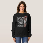 Pitbull Pit Bull Terrier Rette einen Pitbull Sweatshirt (Vorne ganz)