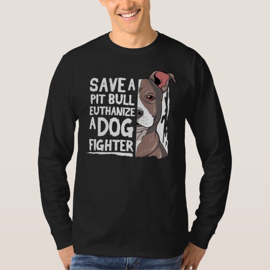 Pitbull Pit Bull Terrier Rette einen Pitbull T-Shirt (Vorderseite)