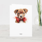 Pitbull Pit Bull Welpenhund Geburtstag Karte (Rückseite)
