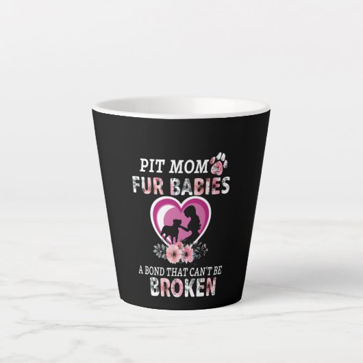 Pitbull Pit Mama und Pelz Baby Classic Milchtasse (Vorderseite)