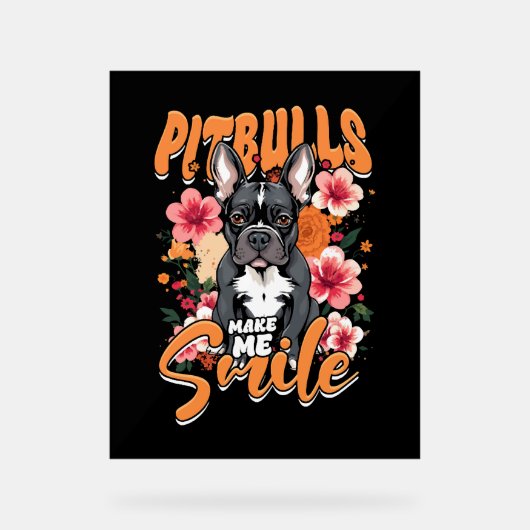 Pitbull Pitbuls Acrylschild (Vorderseite)