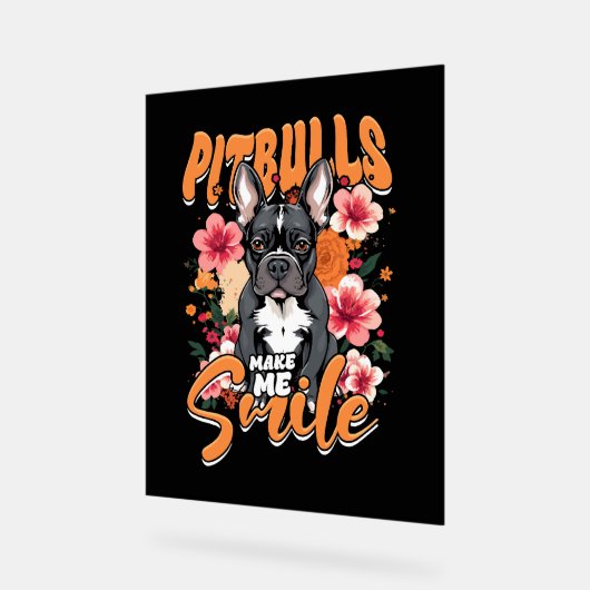 Pitbull Pitbuls Acrylschild (Winkel)