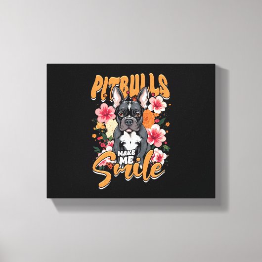 Pitbull Pitbuls Leinwanddruck (Vorderseite)