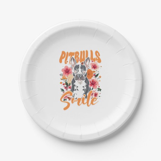 Pitbull Pitbuls Pappteller (Vorderseite)