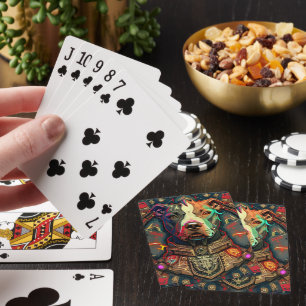 Pitbull " Pittie " Cyberpunk Style Playing Cards Spielkarten