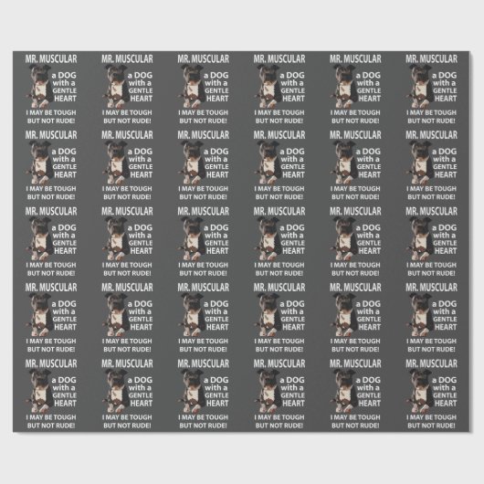 Pitbull Pittie Dog Geschenkpapier (Flach)