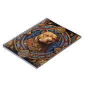 Pitbull " Pittie " Heraldic Medieval Notebook Notizblock (Linke Seite)