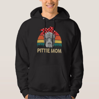 Pitbull Pittie Mama Vintag Hoodie