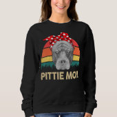 Pitbull Pittie Mama Vintag Sweatshirt (Vorderseite)