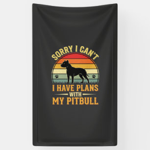 Pitbull plant Vintage-Sonnenuntergang-Hundefreund Banner