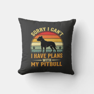 Pitbull plant Vintage-Sonnenuntergang-Hundefreund Kissen