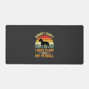 Pitbull plant Vintage-Sonnenuntergang-Hundefreund Schreibtischunterlage