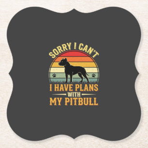Pitbull plant Vintage-Sonnenuntergang-Hundefreund Untersetzer