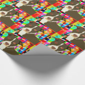 Pitbull Portrait Pop Art Geschenkpapier (Ecke)