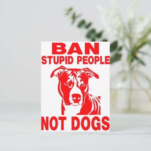 PITBULL POSTKARTE (Stehend Vorderseite)