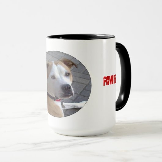 Pitbull Power Tasse (VorderseiteRechts)