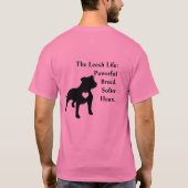Pitbull: Powerful  Breed. Softer Heart.  T-Shirt (Rückseite)