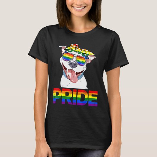 Pitbull Pride Lgbt Pride Pitbull Lover Gay Lesbian T-Shirt (Vorderseite)